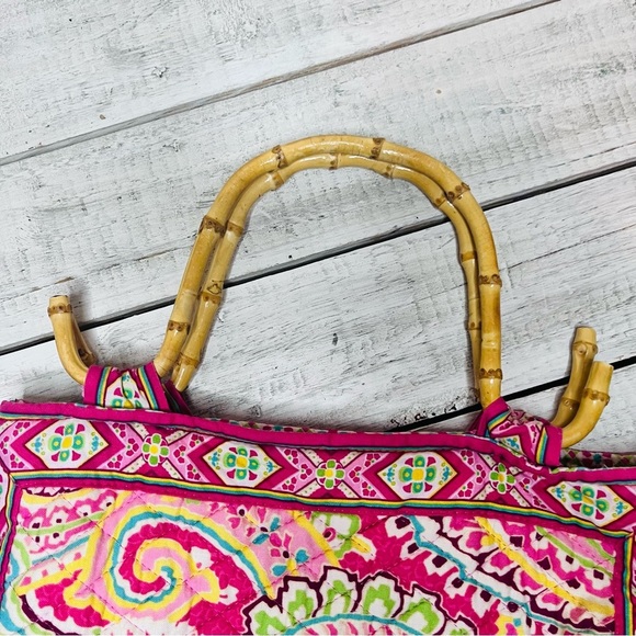 🌻5FOR25🌻2007 VERA BRADLEY CAPRI MELON SMALL BAMBOO CLUTCH PURSE - Picture 3 of 15